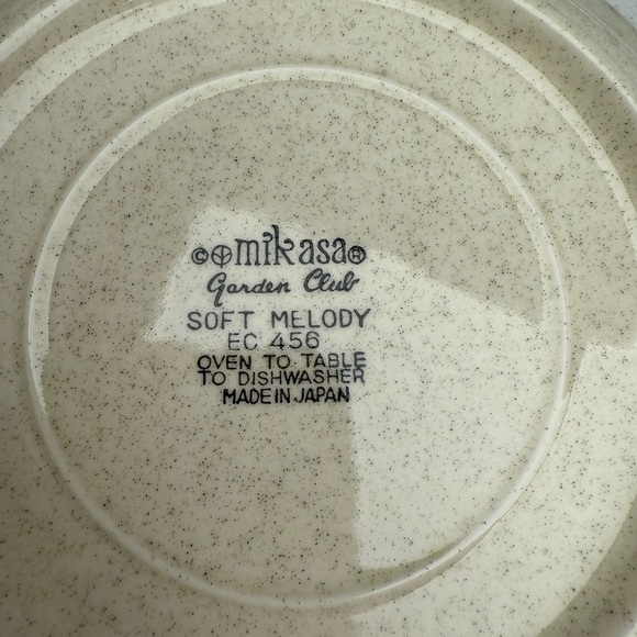 Mikasa Garden Club Soft Melody EC 456 Salad Bowl Soup Bowl 1970s 1980s - Picture 5 of 10